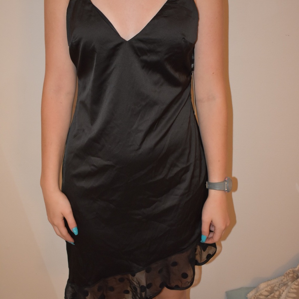 Black asymmetrical dress